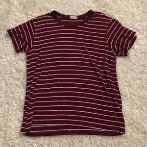 Brandy Melville Maroon Striped Top